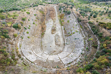 Germencik, Aydin, Turkey. The Stadium in Magnesia on the Maeander ancient site in Aydin province of...