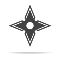 Shuriken icon transparent vector isolated
