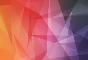 Fototapeta premium Light Pink, Yellow vector background with triangles.