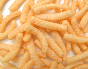 oriental prawn crackers on white