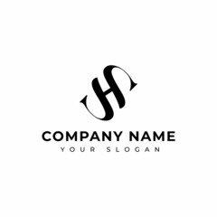 Letter SH logo vector design