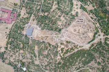 View of Metropolis ancient site in Izmir province of Turkey. Metropolis was founded during the Early Bronze Age, about 5,000 years ago