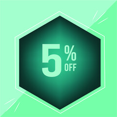 DISCOUNT, 5% OFF PROMOTION - GREEN - DIGITAL ART