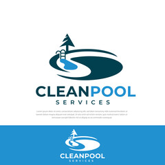 Clean swimming pool abstract logo letter S,design template,symbol