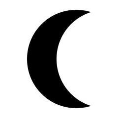 Waning Crescent Moon Icon, Nightlight Round Vector  © arttahanane