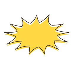 Colorful speech bubble of simple lines