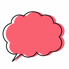 Colorful speech bubble of simple lines