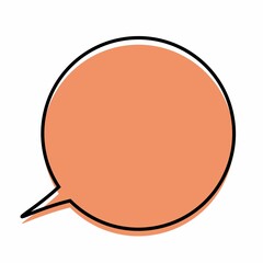 Colorful speech bubble of simple lines