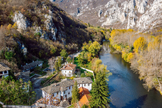The Cherepish Monastery &ldquo;God&rsquo;s mother Assumption&rdquo; lies in the gorgeous Iskar defile on the banks of the Iskar River. View on an October sunny day.
