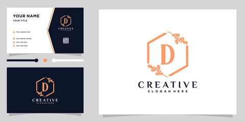 latter d design logo with style and creative concept