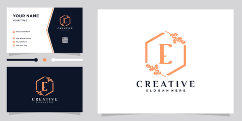latter e design logo with style and creative concept
