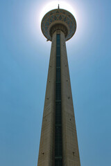 Obraz premium Borj-e Milad, tehran tv tower, iran in the sunshine