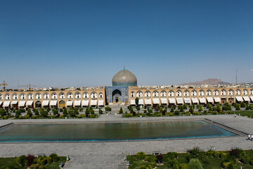 Naqsch-e Jahan square with Abbasi Great Mosque in Isfahan in Iran