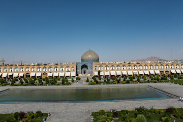 Naqsch-e Jahan square with Abbasi Great Mosque in Isfahan in Iran