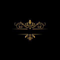 gold floral ornament and Luxury Related Logo Design For Your Business
