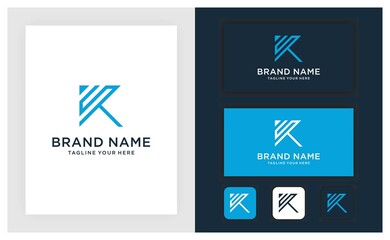 SK Initial logo template vector. Letter logo concept monogram, logo template vector illustration with business card.