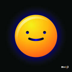 Fototapeta premium Abstract funny cartoon yellow smiley face icon. Vector illustration