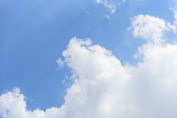 Blue sky and white clouds, Good daylight weather. background