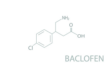Baclofen molecular skeletal chemical formula.	