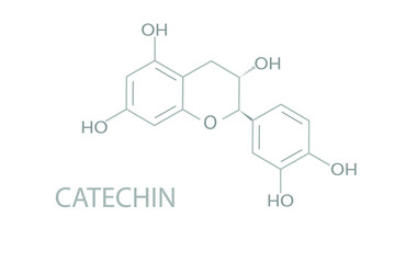 Catechin molecular skeletal chemical formula.	