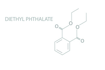 Diethyl phthalate molecular skeletal chemical formula.	
