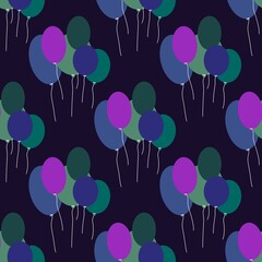 Seamless balloons pattern for kids and gifts and cards and linens and fabrics and textiles and packaging