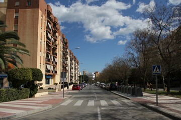 empty street in a coastal town