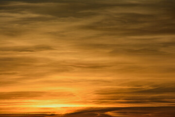 Dark evening sky with bright shades after sunset