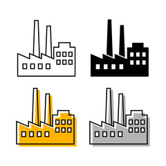 Factory vector icon on white background
