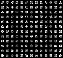 Abstract logos collection. Geometric abstract logos. Icon design
