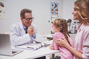 At the ophthalmologist