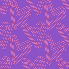 Seamless valentines pattern with hearts for postcard and gifts and cards 