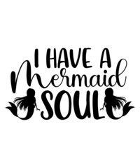 Mermaid SVG Bundle Mermaid Silhouette Mermaid Vector Mermaid Cut file Mermaid Clipart Mermaid Tail Sea Girl Svg files for cricut