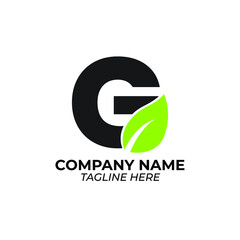 Logo Letter G and Green Leaf good for logo gogreen or company logo vector illustration graphic