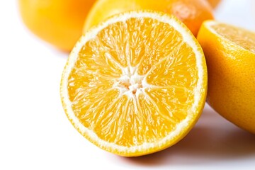 Orange citrus fruit on a white background
