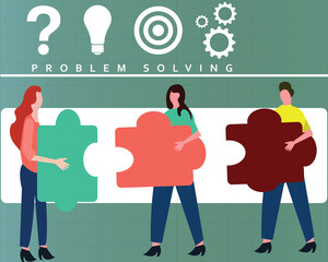 2d illustration business solved concept

