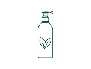 cosmetic shampoo bottle line art vector illustration 