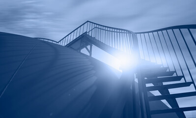 Fototapeta premium Natural gas tank - LNG or liquefied natural Industrial Spherical gas storage tank