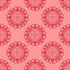 Fototapeta na wymiar Seamless winter pattern with snowflakes for fabrics and textiles and linens 