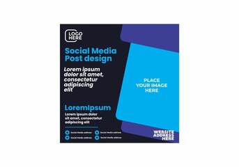Colorful social media post design