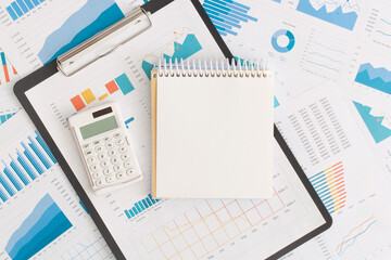 Business graphs, charts on table. Financial development, Banking Account, Statistics