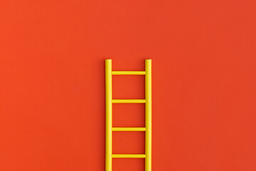 Ladder career path for business growth success process. Inspiration and creative idea concept.
