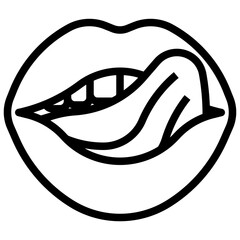 LIPS SEXY line icon