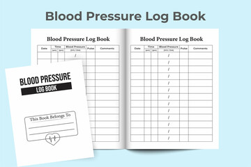 KDP interior blood pressure notebook. Pulse tracker journal template. Blood pressure logbook template. KDP interior notebook. Blood pressure tracker. KDP interior Blood pressure notebook.