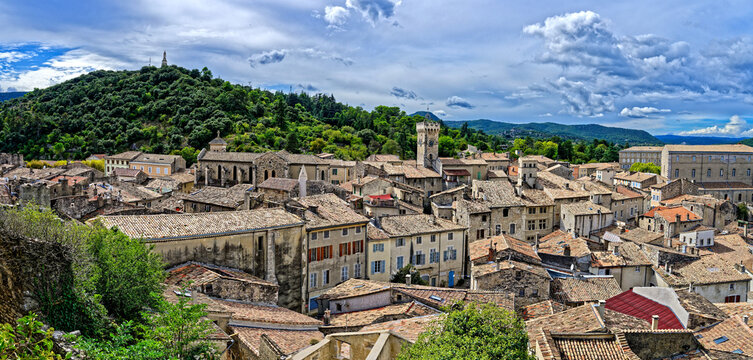 Ville de Viviers-sur-Rhône, Ardèche, Auvergne-Rhône-Alpes, France