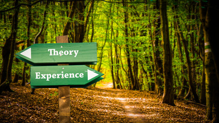 Street Sign to Experience versus Theory
