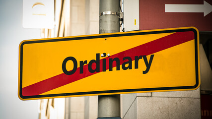 Street Sign Special versus Ordinary