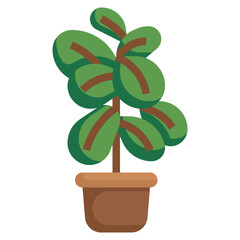 RUBBER PLANT flat icon
