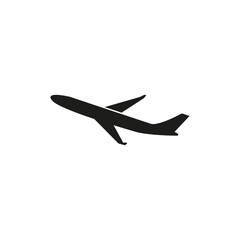 Fototapeta na wymiar Airplane icon. Simple vector illustration on a white background