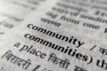 close up of the word